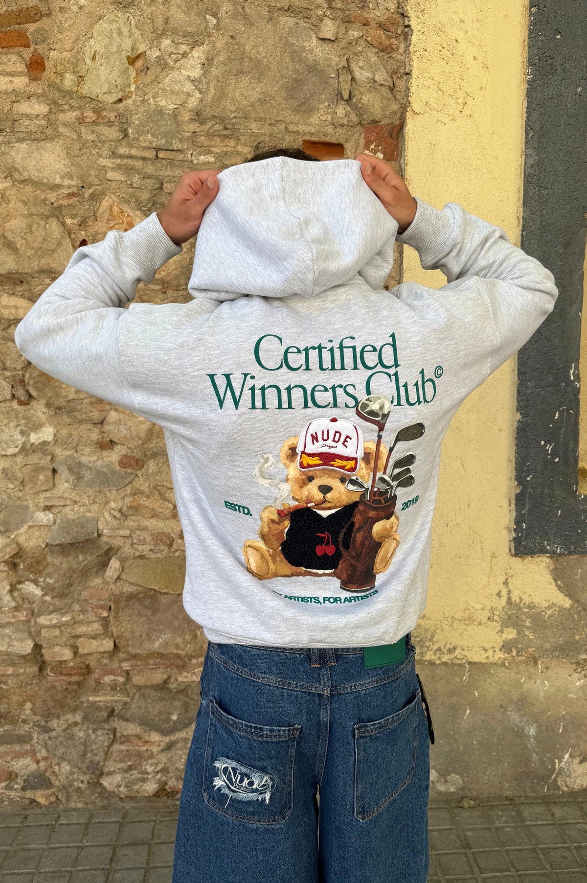 Winner Hoodie Grey Melange