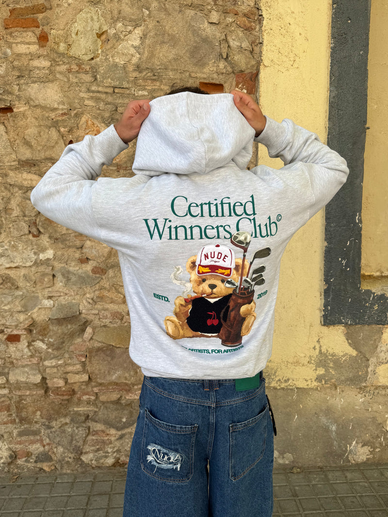 Winner Hoodie Grey Melange