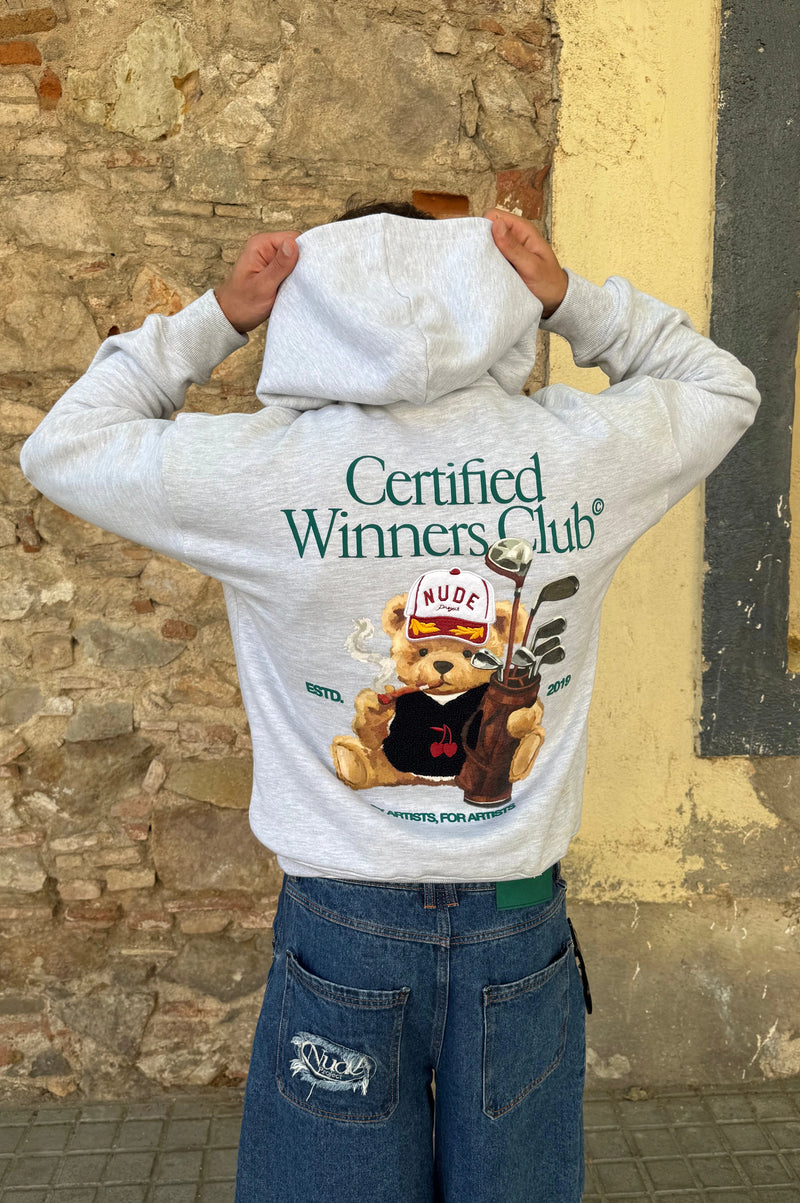Winner Hoodie Grey Melange