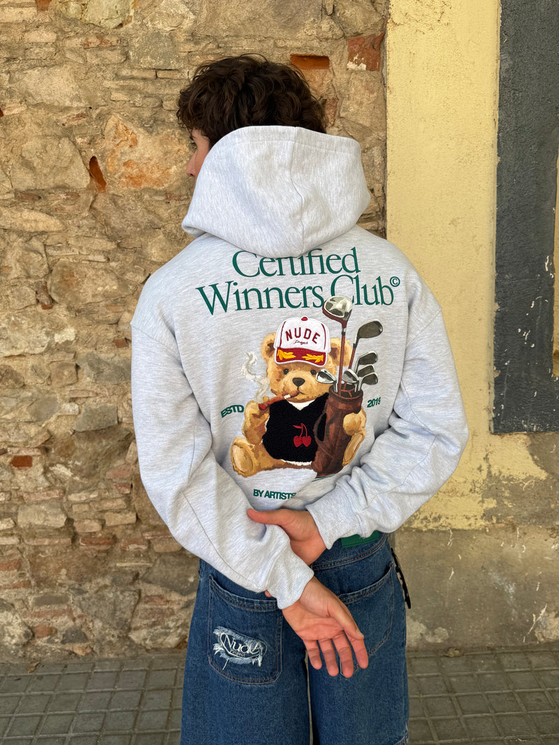 Winner Hoodie Grey Melange
