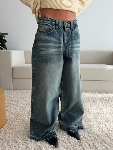 Old Baggy Jeans Acid Dirty Wash