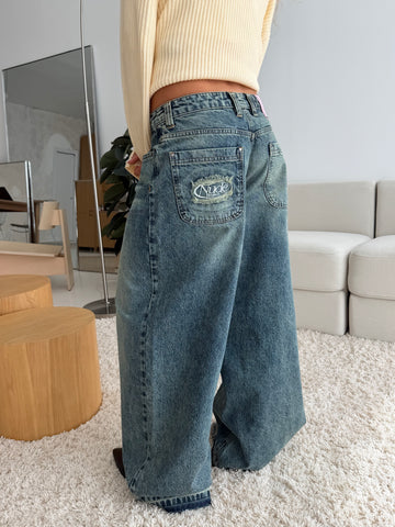 Old Baggy Jeans Acid Dirty Wash