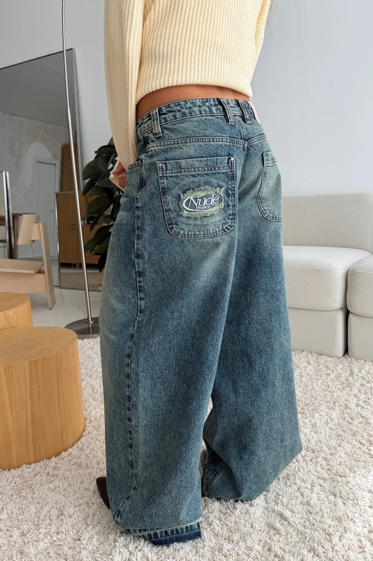 Old Baggy Jeans Acid Dirty Wash