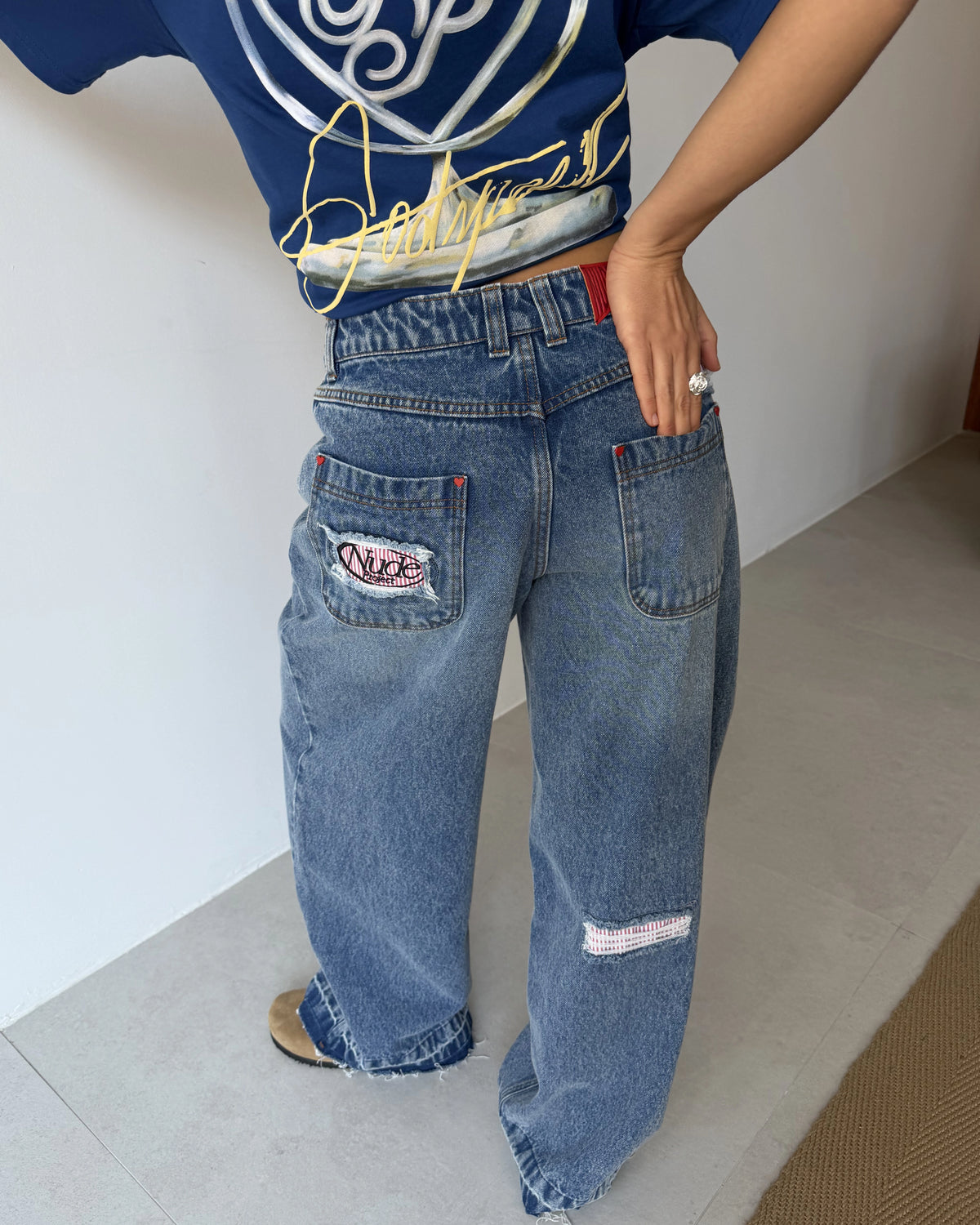 Racing Old Baggy Jeans