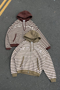 Clyde Zip-Up Hoodie Brown