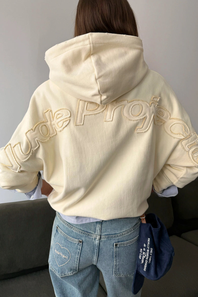 Marble Hoodie Marshmallow