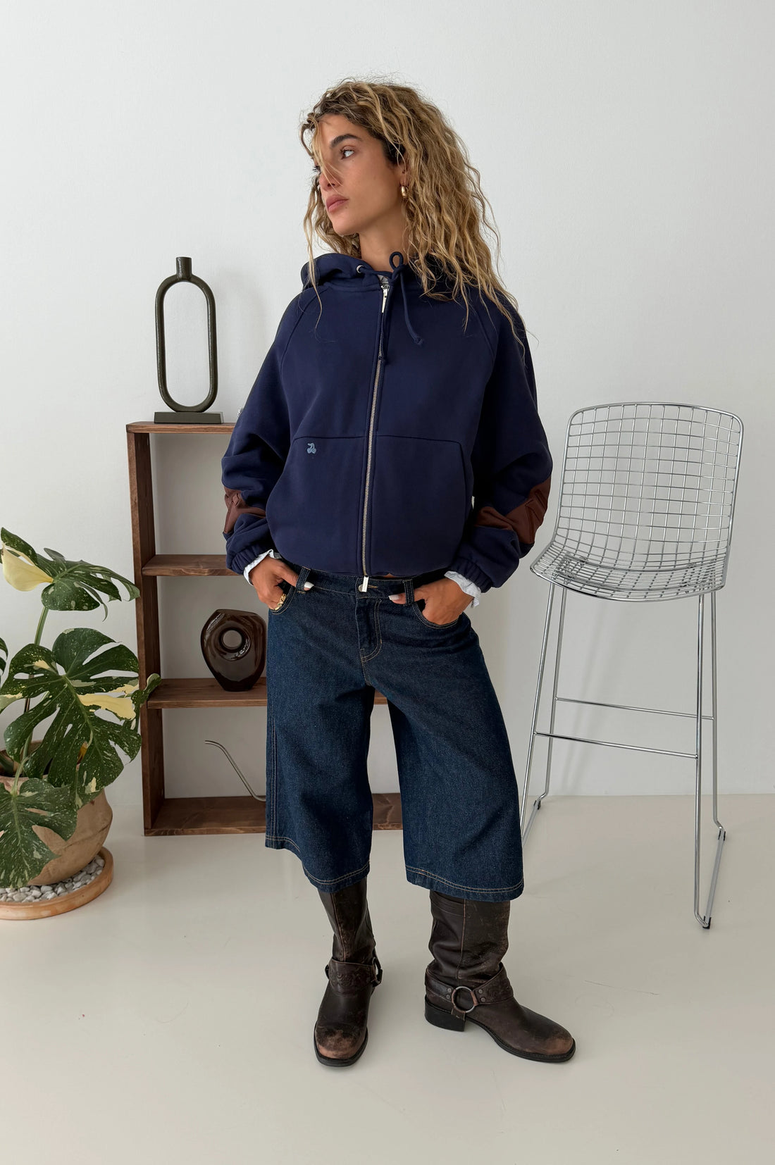 C-suite Zip-Up Hoodie Navy