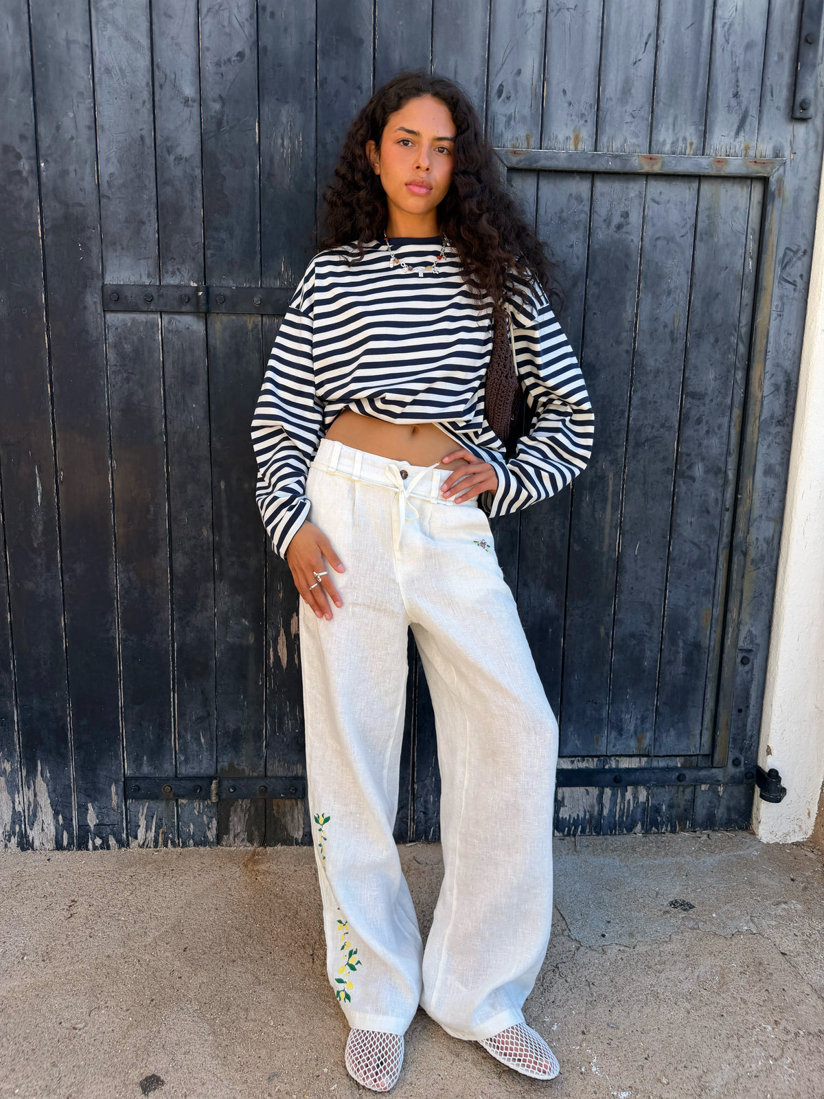Kimchi Linen Pants White