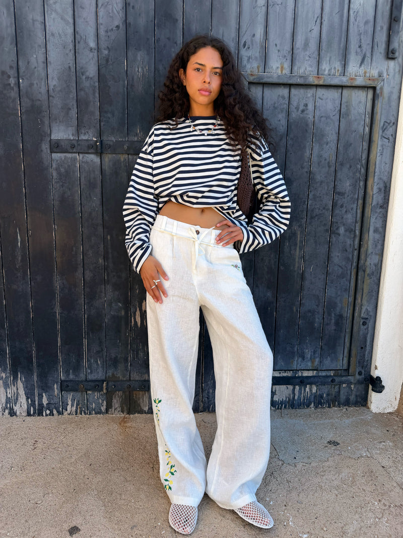 Kimchi Linen Pants White