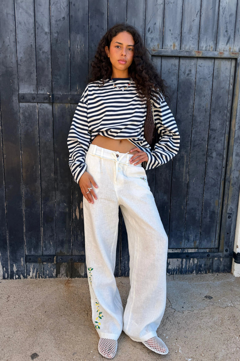 Kimchi Linen Pants White