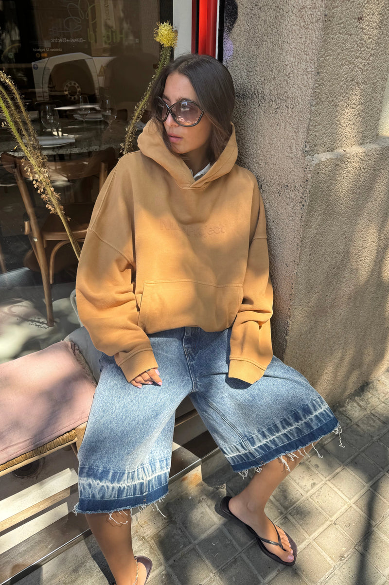 Box Logo Hoodie Beige