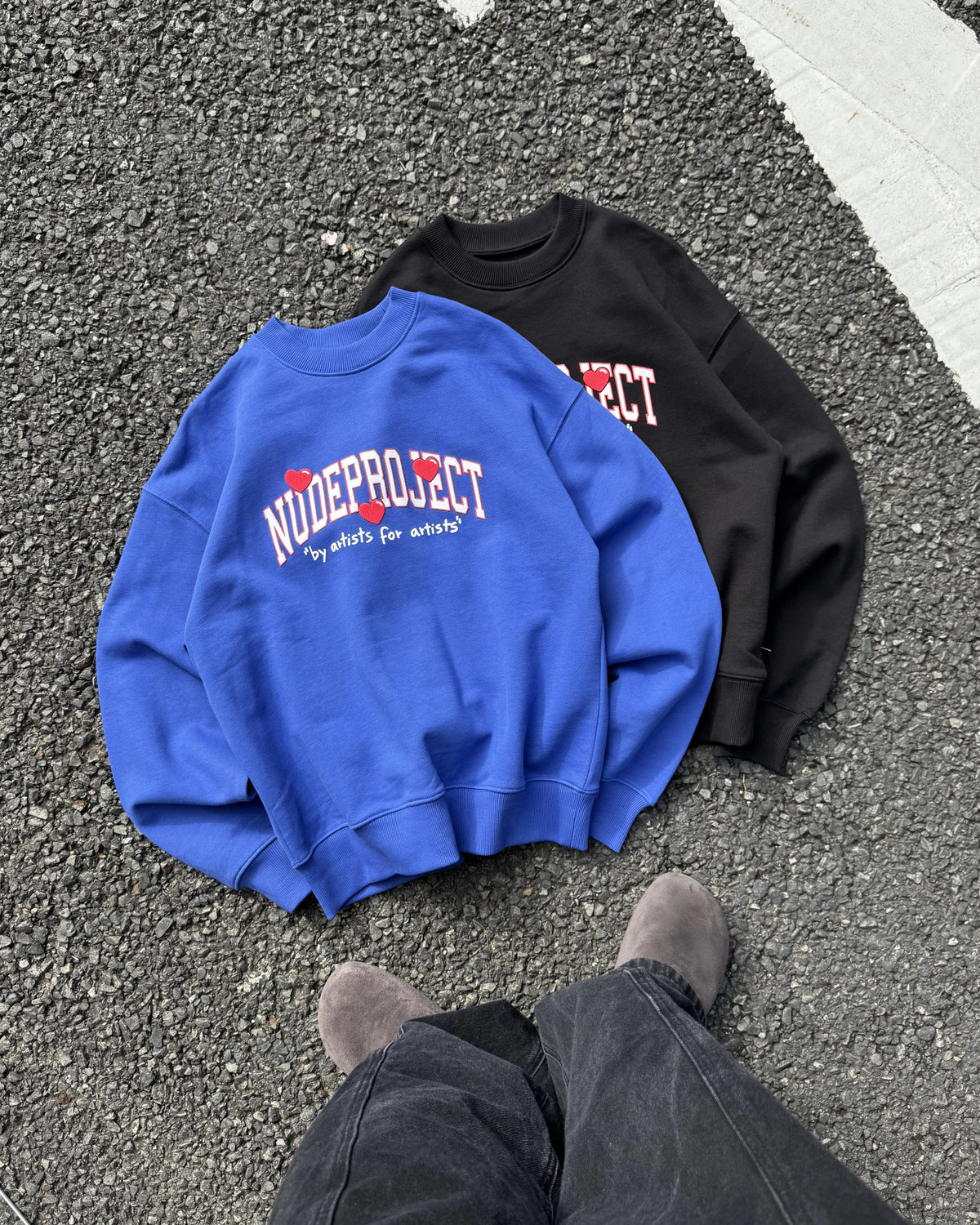 Varsity Hearts Sweatshirt Blue