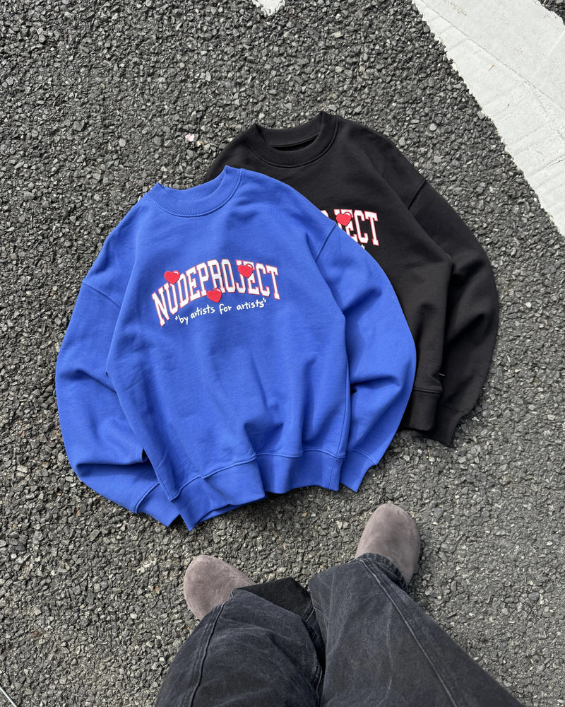 Varsity Hearts Sweatshirt Blue