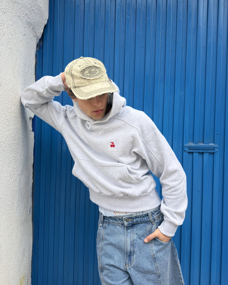 Basic Cherry Hoodie Grey