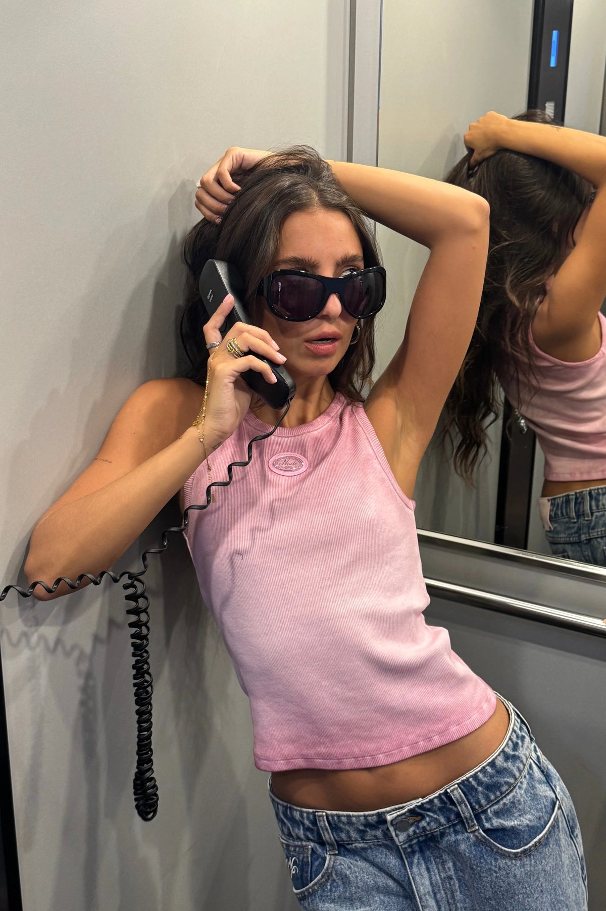 Regina Tank Top Washed Pink