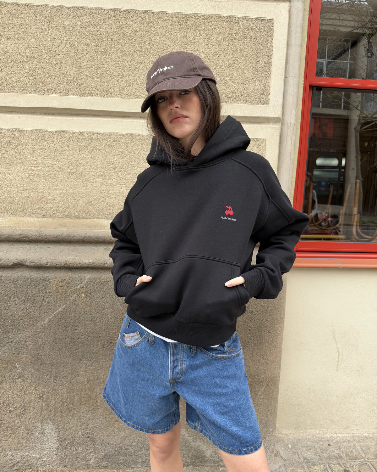 Basic Cherry Hoodie Black