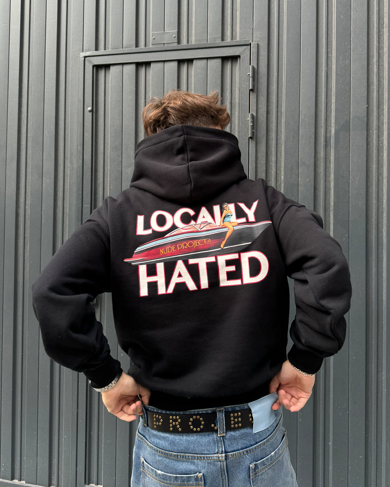 SUDADERA NEGRA LOCALLY HATED