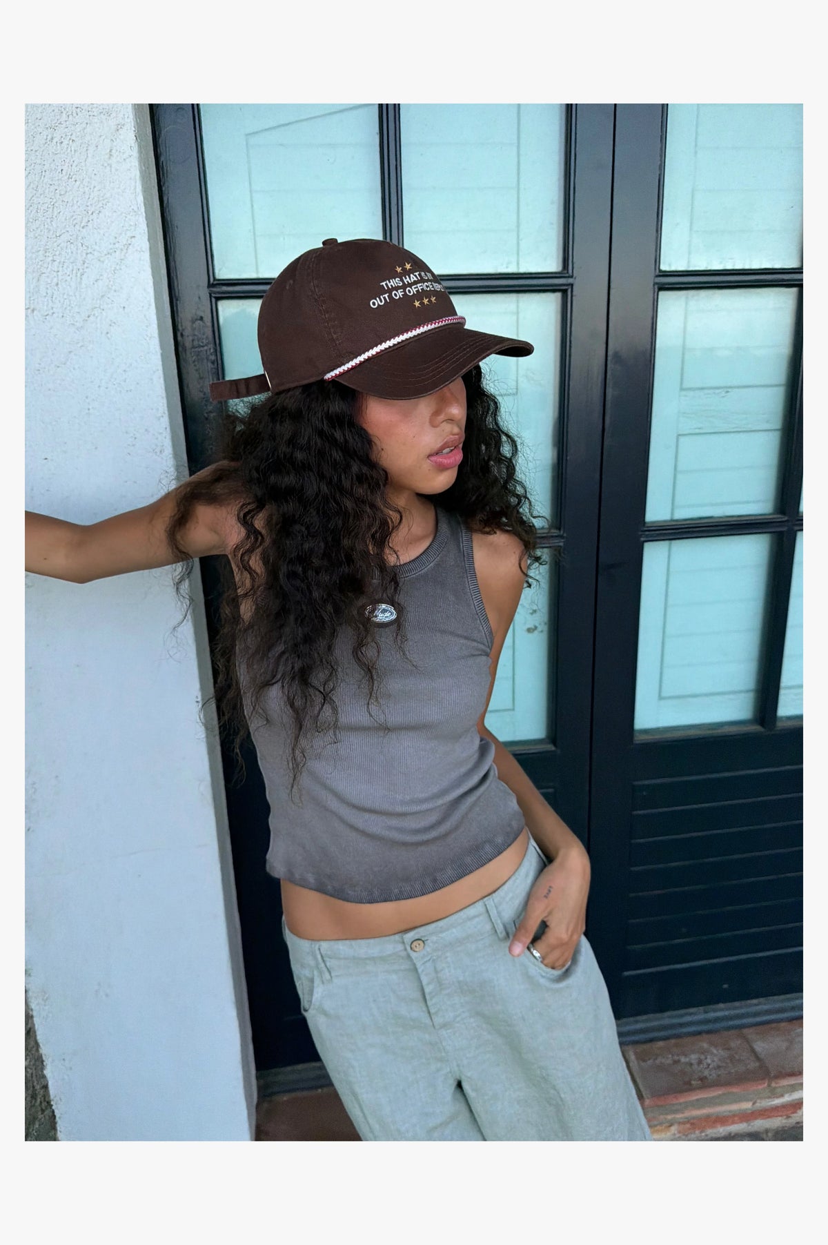 Regina Tank Top Washed Brown