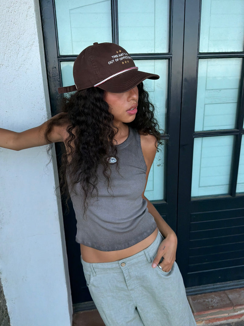 Regina Tank Top Washed Brown