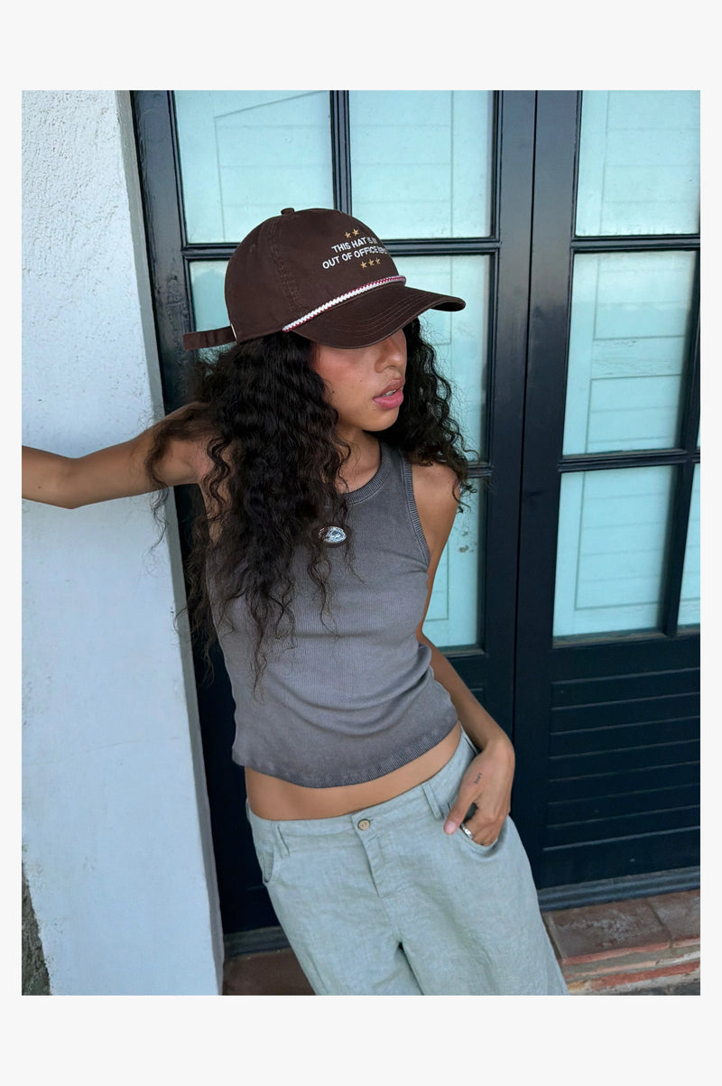 Regina Tank Top Washed Brown