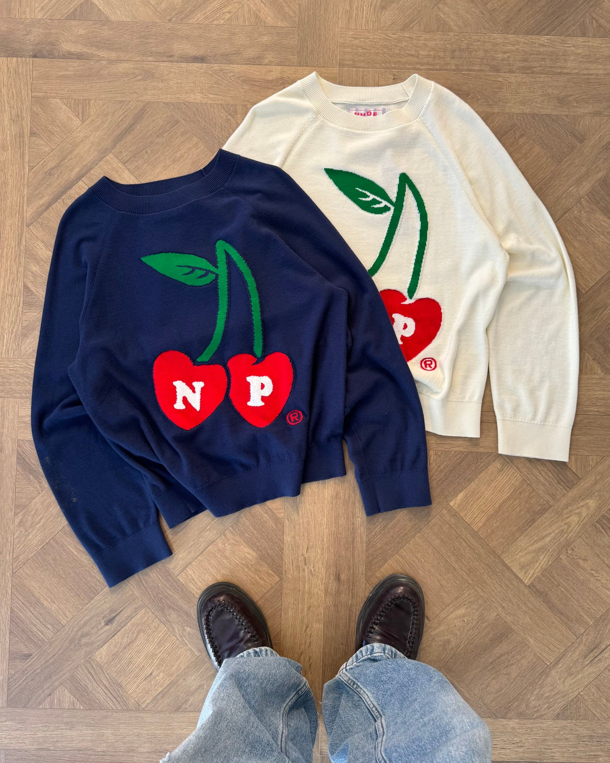 Cerise Knit Sweater Navy