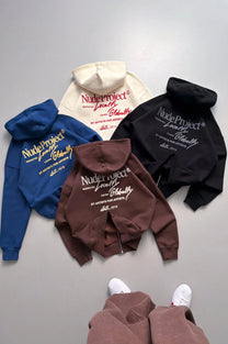 Global Soon Zip-Up Hoodie Black