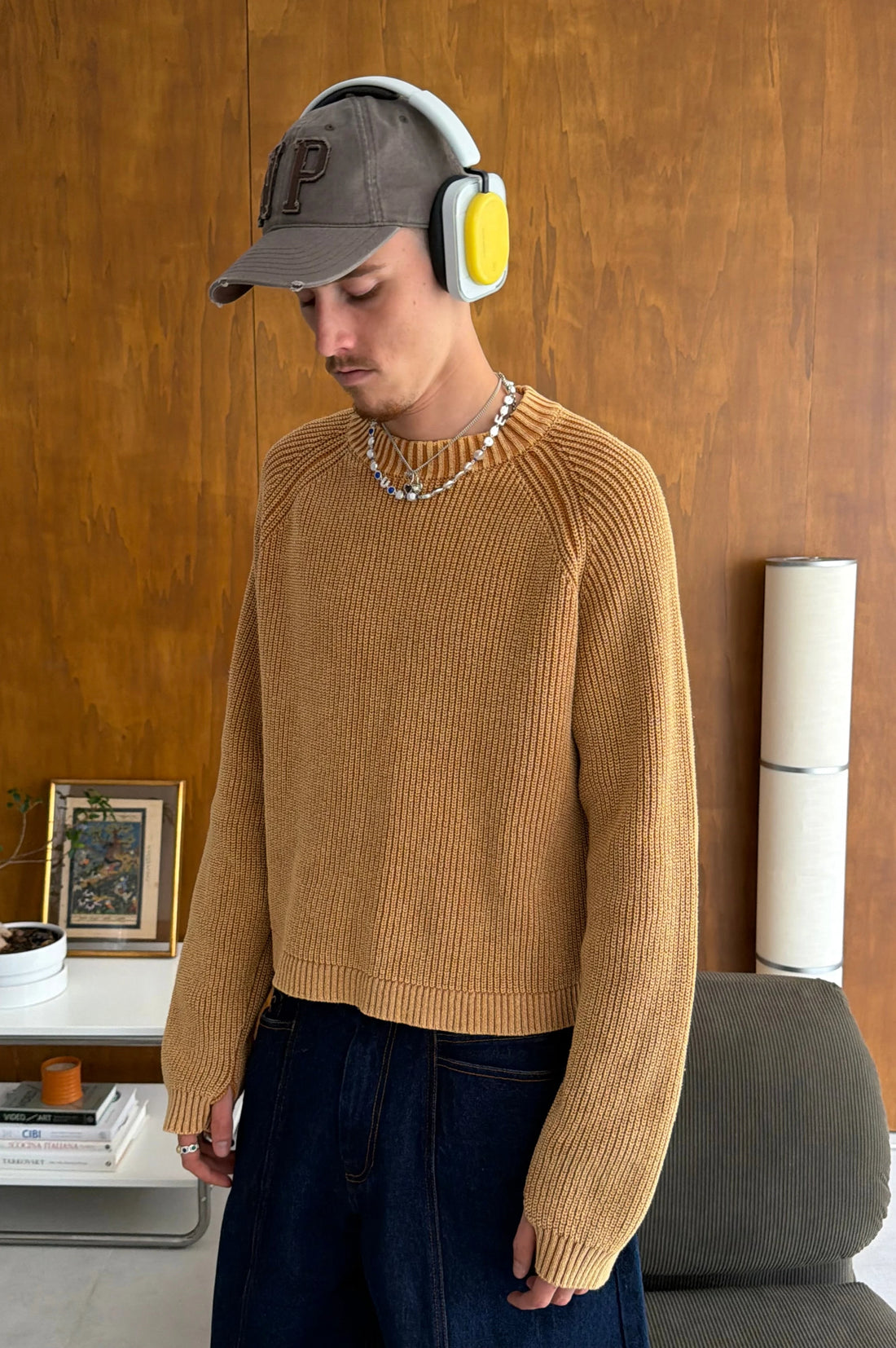 Soju Knit Sweater Dark Orange