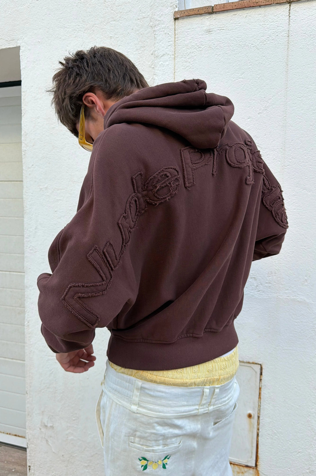 Marble Hoodie Brown