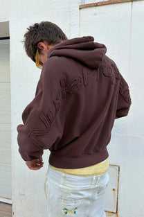 Marble Hoodie Brown