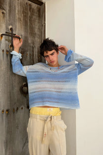 Es Vedra Knit Sweater Blue