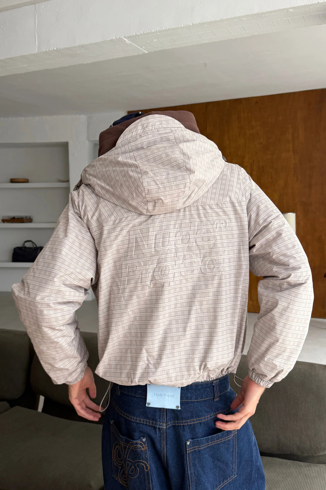 Checked Windbreaker Jacket