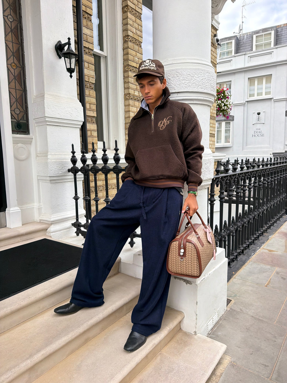 Teddy Quarter-Zip Brown