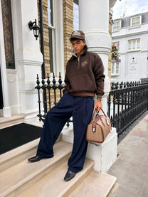 Teddy Quarter-Zip Brown