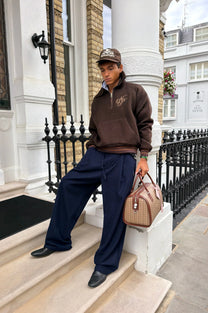 Teddy Quarter-Zip Brown