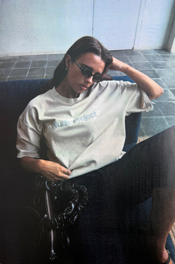 Box Logo Tee Beige
