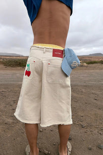 Cherry Crew Raw Denim Jorts