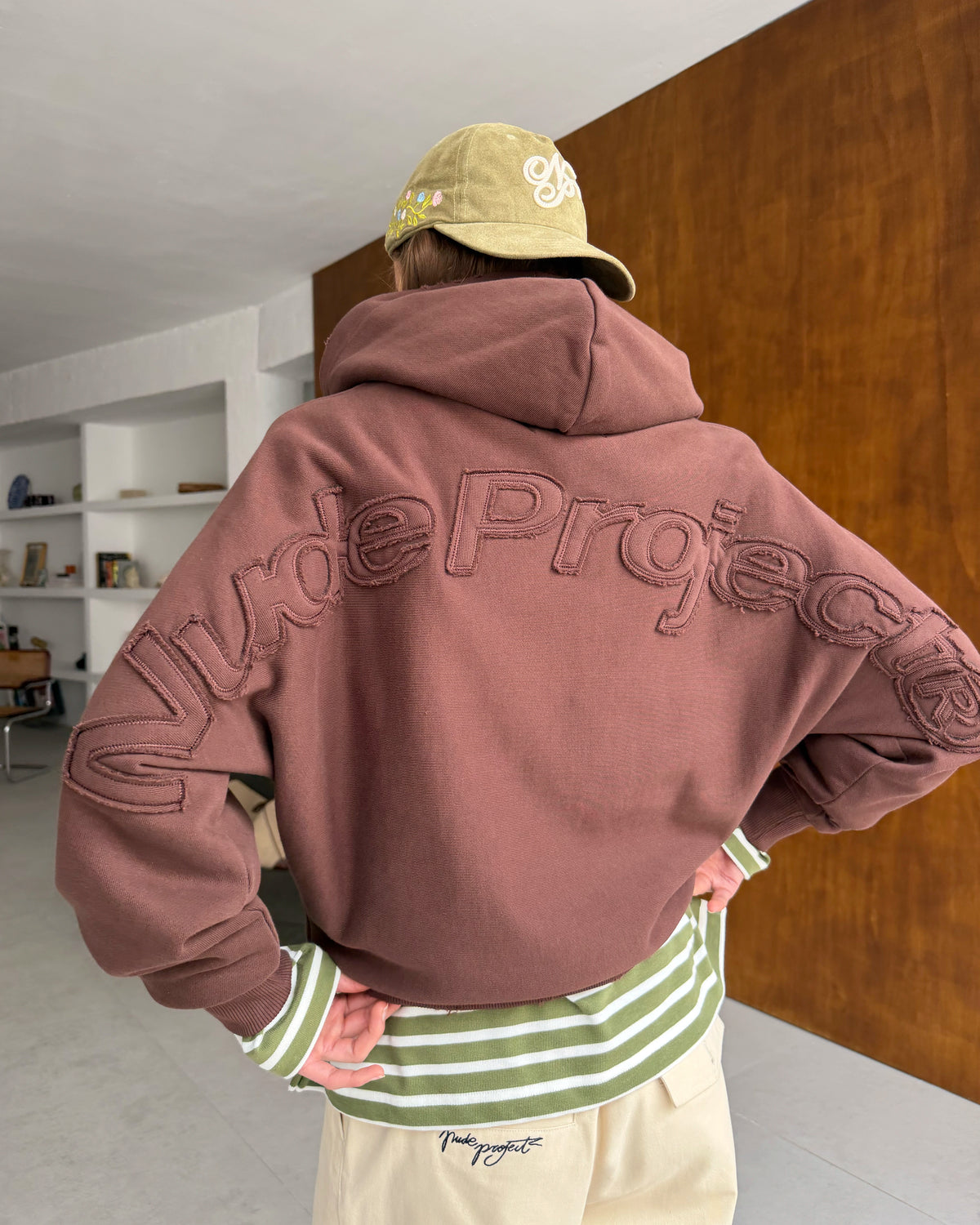 Marble Hoodie Brown