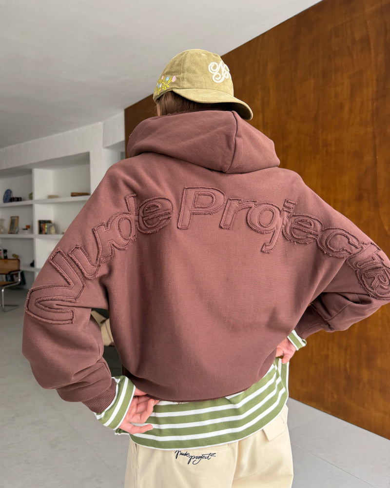 Marble Hoodie Brown