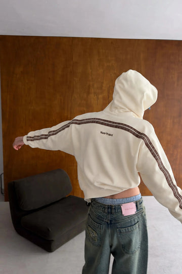 Bone Zip-Up Hoodie