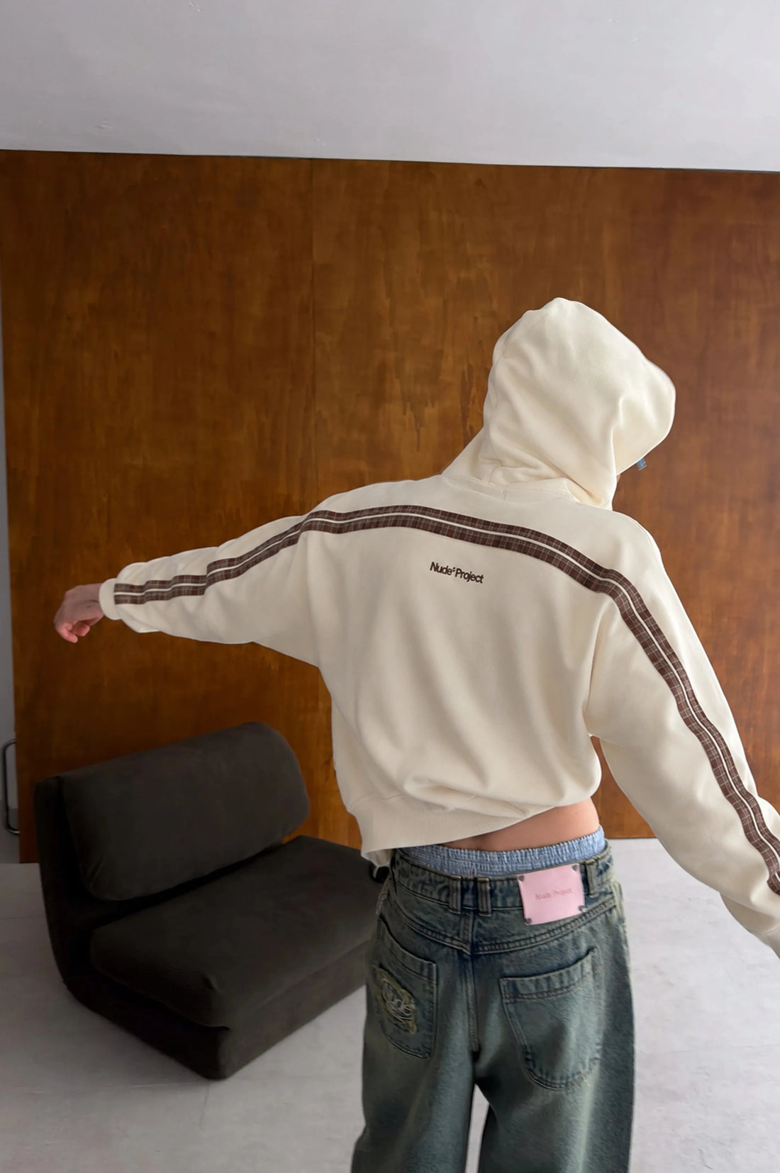 Bone Zip-Up Hoodie