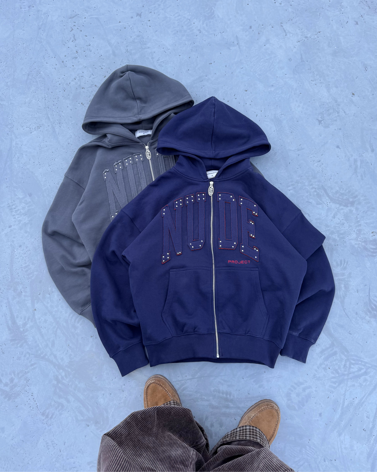 Kyoto Zip-Up Hoodie Ash