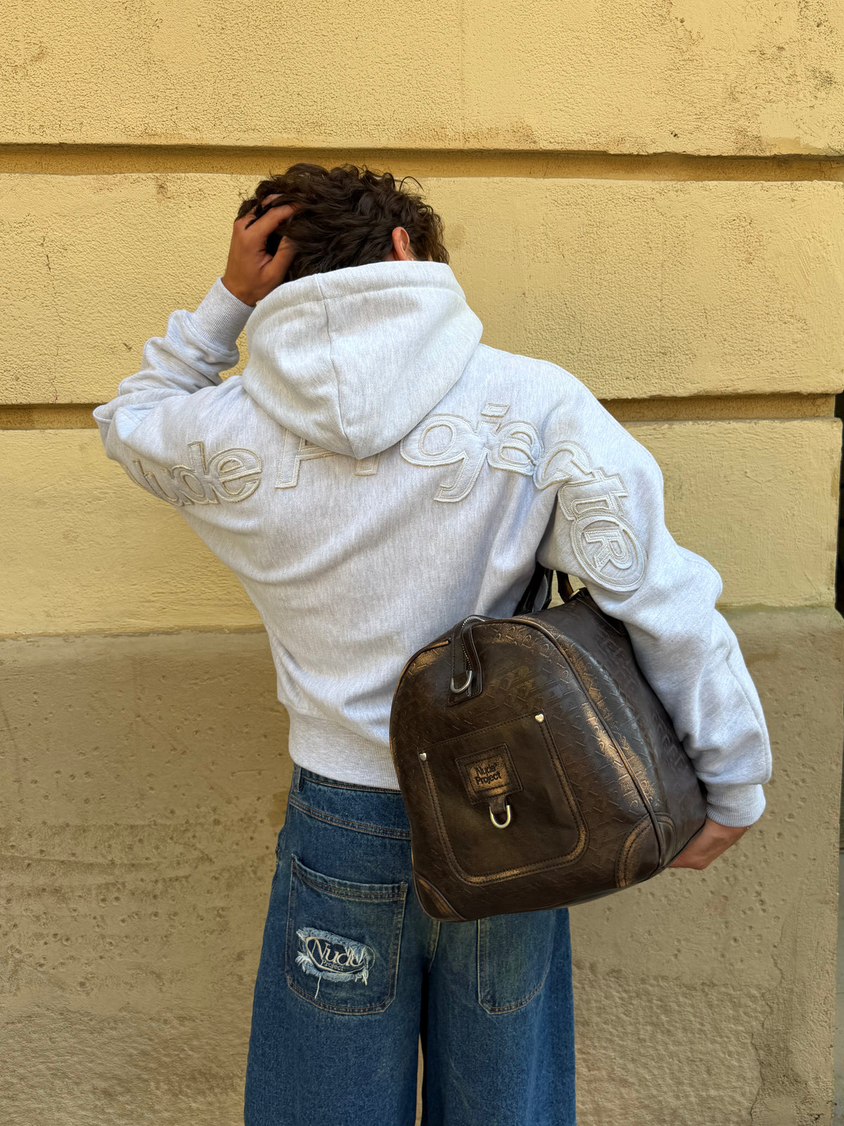Marble Hoodie Grey Melange