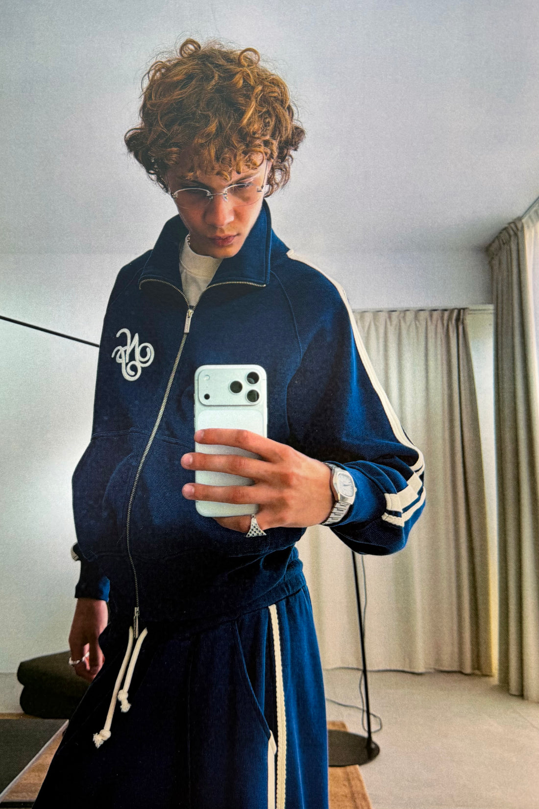 Ying-Yang Zip-Up Navy