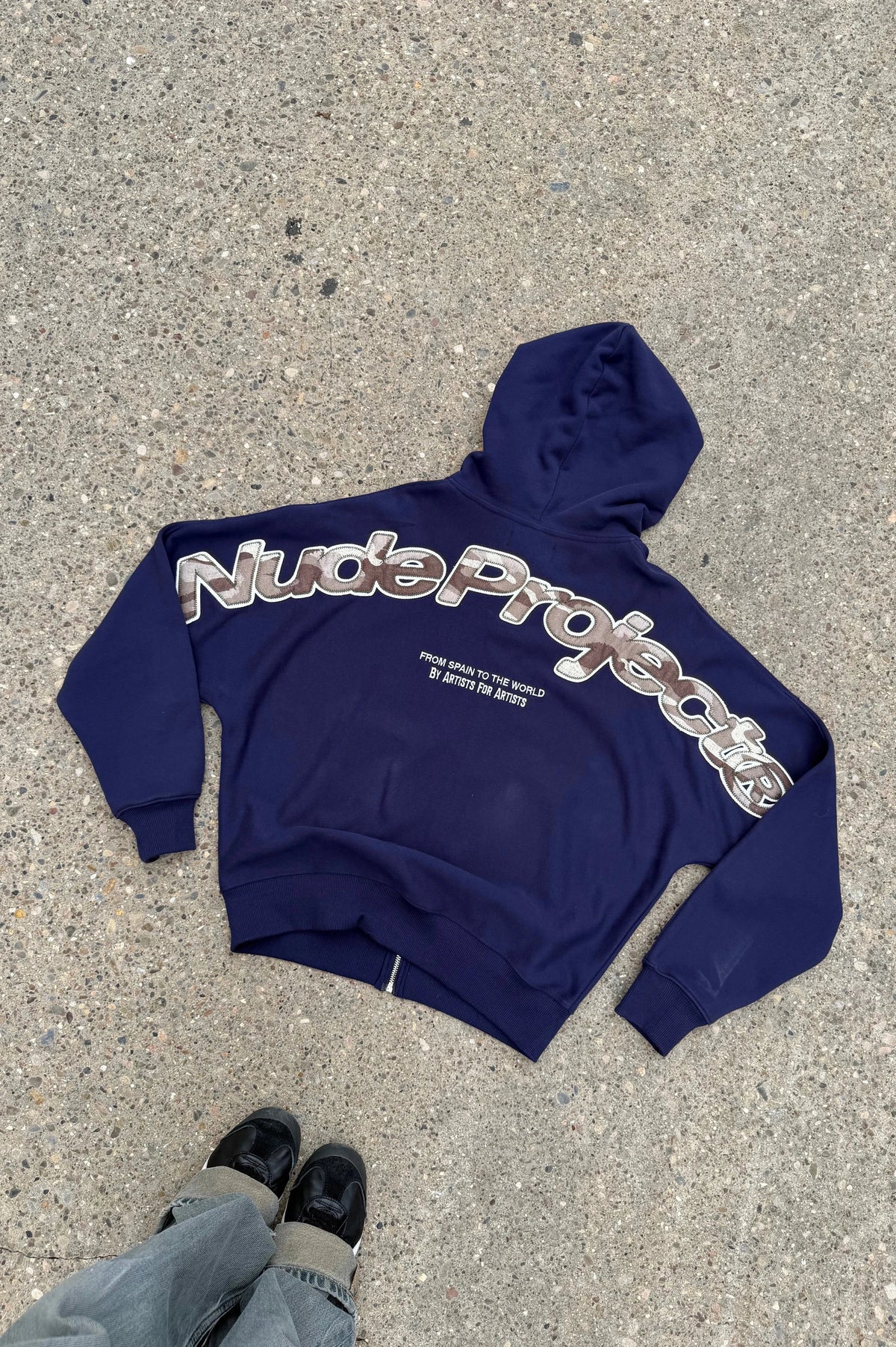 Beast Zip-Up Hoodie Navy