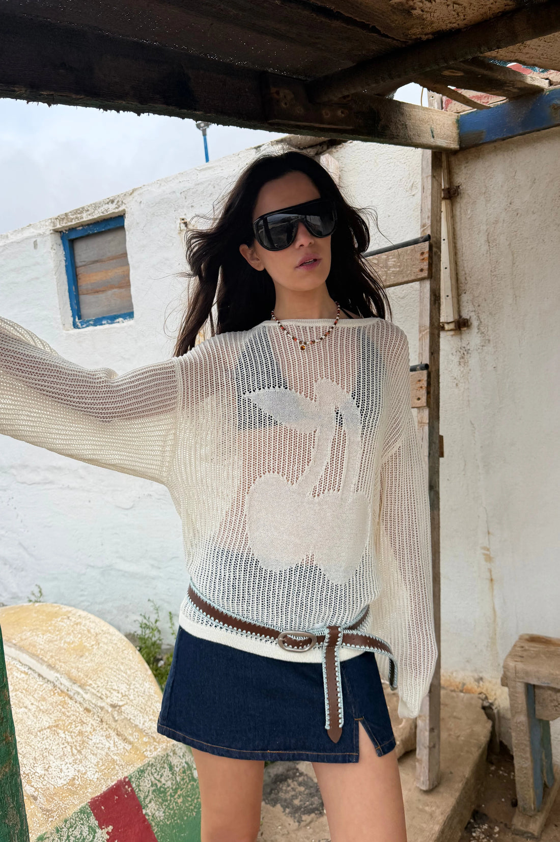 Cerise Knit Sweater