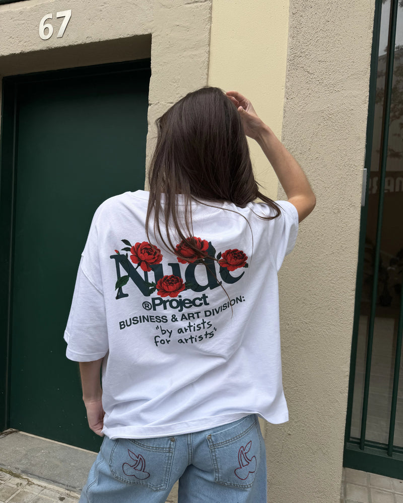 Play With Logo Tee White