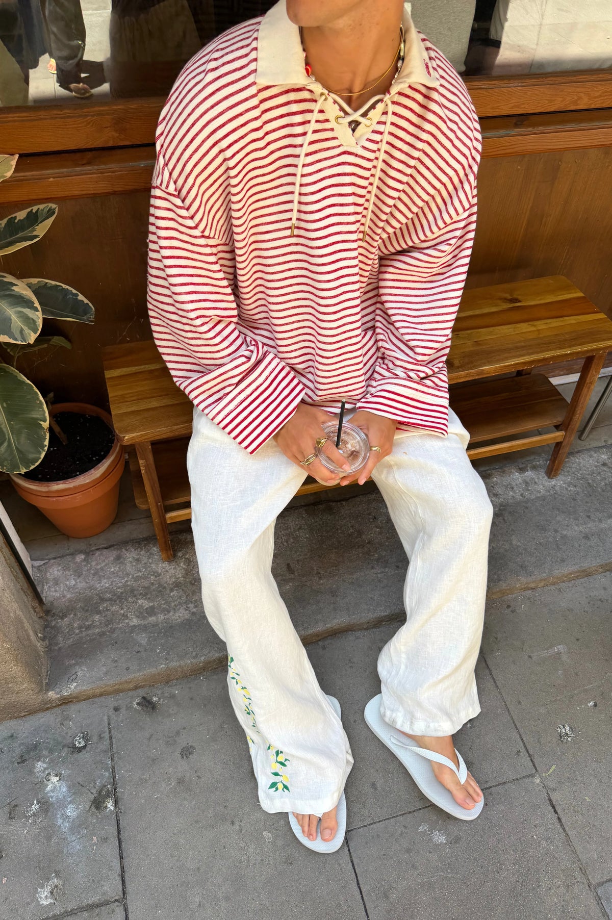 Kimchi Linen Pants White