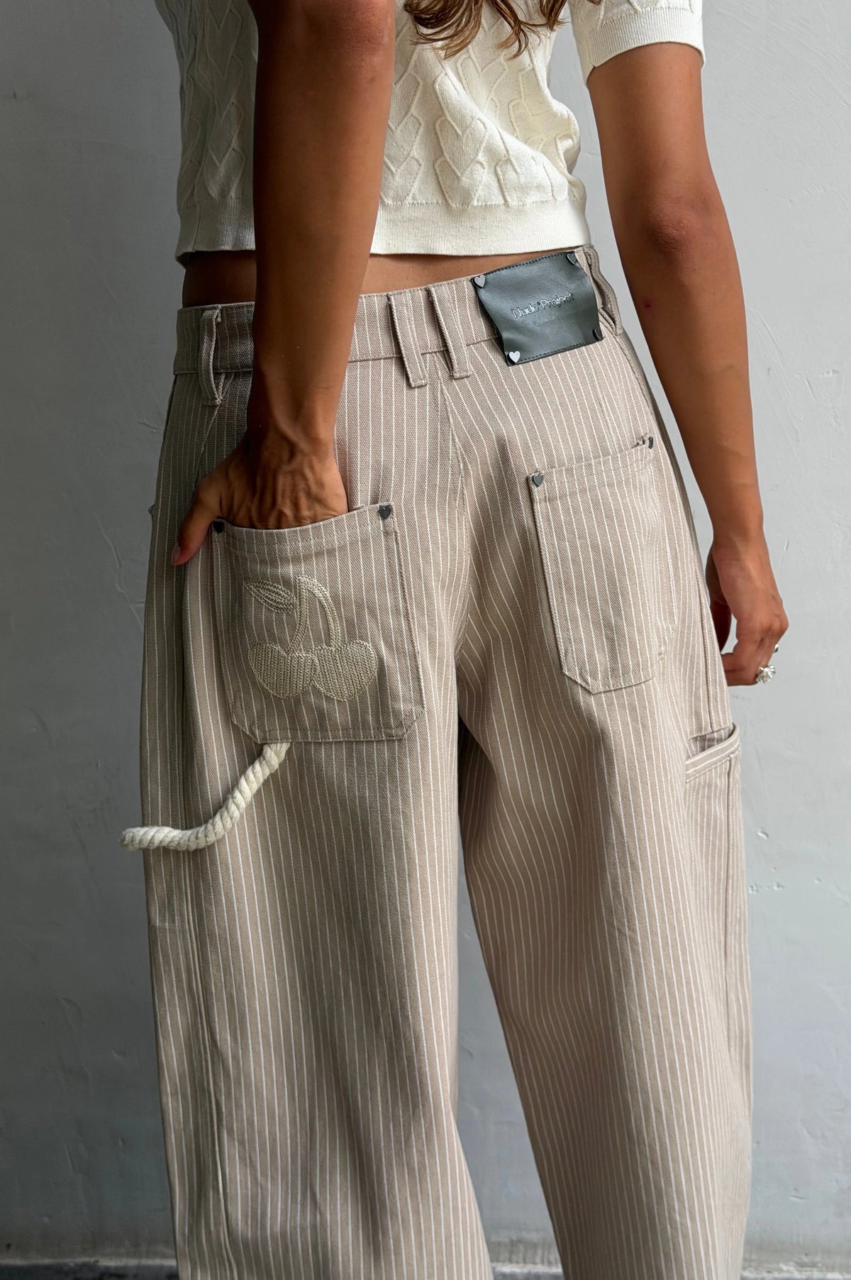 Worker Carpenter Pants Beige