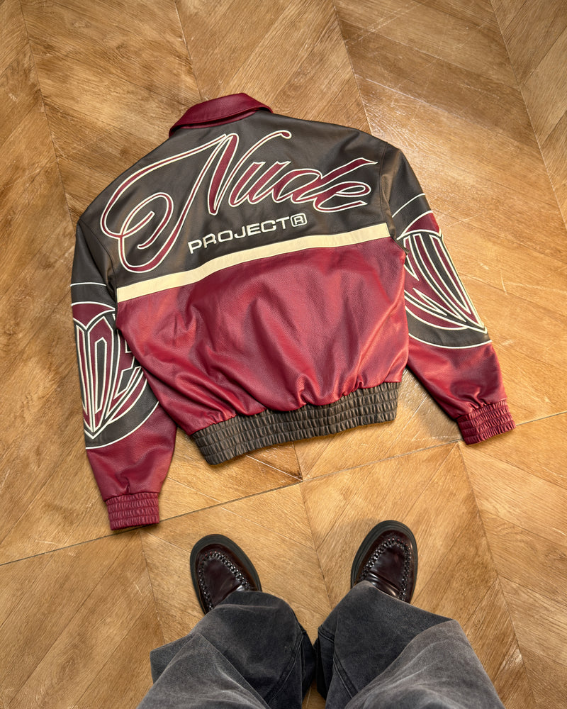 "THE" LEATHER JACKET RED