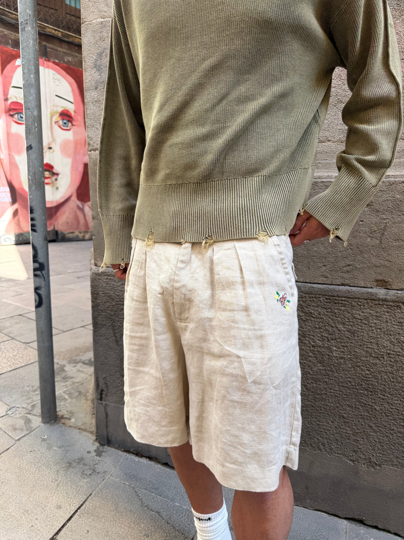 Kimchi Linen Shorts Beige